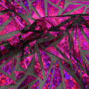 Abstract Triangle Foil Printed Mesh Fabric | Blue Moon Fabrics