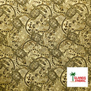 Tiki Turtle All Over Cotton Fabric | Islands Fabric