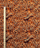 Traditional Polynesian Tattoo Swirl design Cotton Light Barkcloth Fabric | Islands Fabric