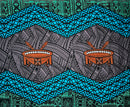 Traditional Tonga Tattoo Kava Bowl Center Fabric | Cotton
