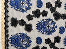 Black Hibiscus Flowers Tonga Seal Lace | Islands Fabric