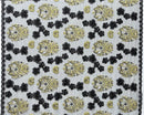 Black Hibiscus Flowers Tonga Seal Lace | Islands Fabric