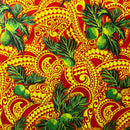 Longan, Traditional Tattoo Background Poly Cotton Fabric | Islands Fabric