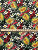 Tiare Split Leaf Monstera Poly-Cotton Fabric | Islands Fabric
