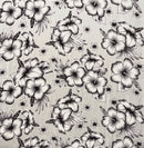 Hibiscus Cluster Rayon Challis Fabric | Islands Fabric