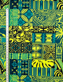 Traditional Polynesian Tapa Design Polyester Fabric | Islands Fabric