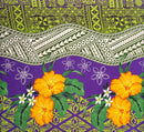 Tapa, Tribal Tattoo Hibiscus Plumeria Peachskin Fabric | Islands Fabric
