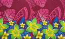 Tribal Tattoo Monstera leaves w/ Plumerias Sarong | Islands Fabric