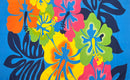 Hibiscus Airbrush Flower Polyester Sarong | Islands Fabric