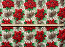 Poinsettia Pine Holiday Plaid Polyester Fabric | Islands Fabric