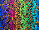 Polynesian Tribal Tattoo Design Rayon Fabric | Islands Fabric