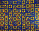 Traditional Polynesian Tapa checkered design Fabric| Cotton Light Barkcloth