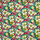 Hibiscus Floral Print Polyester Fabric | Islands Fabric