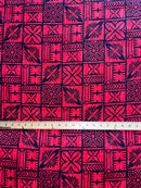 Traditional Polynesian Tapa Pattern Cotton Fabric | Islands Fabric