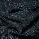 Vivian Glitter Printed Stretch Velvet Fabric | Blue Moon Fabrics