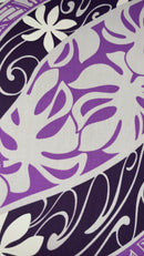 Tiare Monstera Traditional Tattoo Poly Cotton Fabric | Islands Fabric