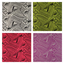 Traditional Polynesian Tattoo w/ Flower Flocking Fabric| Islands Fabric