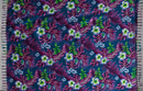 Hibiscus Plumeria & Tropical Leaves Sarong with Fringes