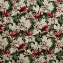 Tropical Garden Cotton Light-Barkcloth Fabric | Islands Fabric