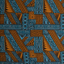 Traditional Tongan Geometric Design Peachskin Fabric | Islands Fabric