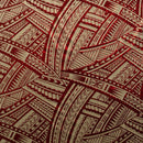 Traditional Polynesian Tattoo Design Foil Fabric | Islands Fabric