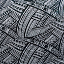 Traditional Polynesian Tattoo Design Foil Fabric | Islands Fabric