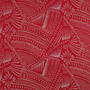 Traditional Polynesian Tattoo w/ Flower Flocking Fabric| Islands Fabric