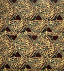 Polynesian Tribal Triangle formation design Fabric | Light Barkcloth