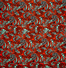 Traditional Polynesian Tattoo Swirl All Over design Fabric | Light Barkcloth