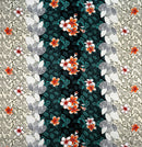 Plumeria Flowers & Leaves Parallel design Fabric | Rayon