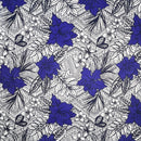 All Over Tropical Flowers & Leaves Polyester Fabric | Islands Fabric