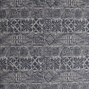 Traditional Tongan Geometric design | Peachskin Fabric Gray