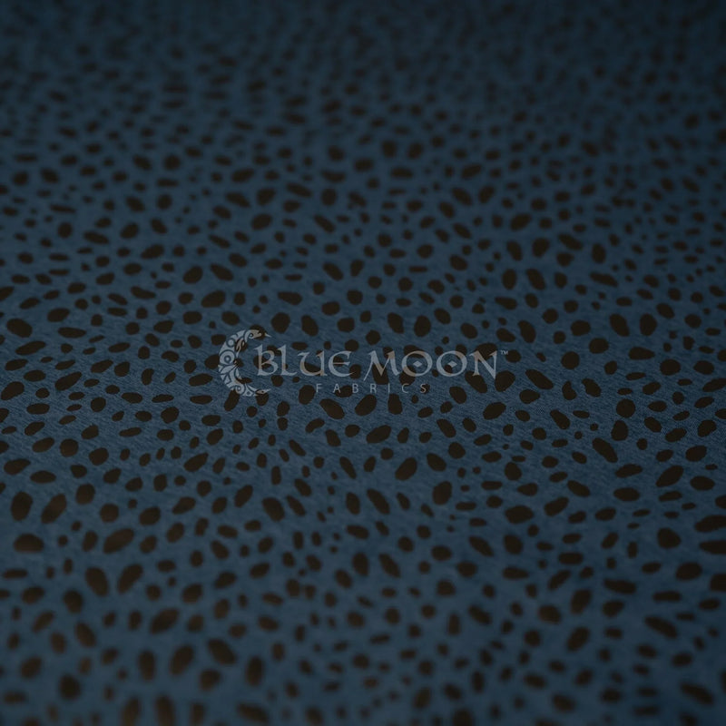 Abstract Animal Foiled EcoDelish Double Peached Melange Fabric | Blue Moon Fabrics