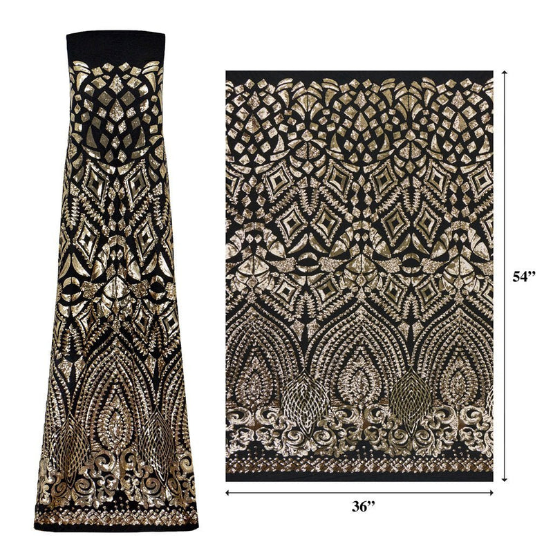 Cleopatra Stretch Mesh Sequin Fabric | Blue Moon Fabrics
