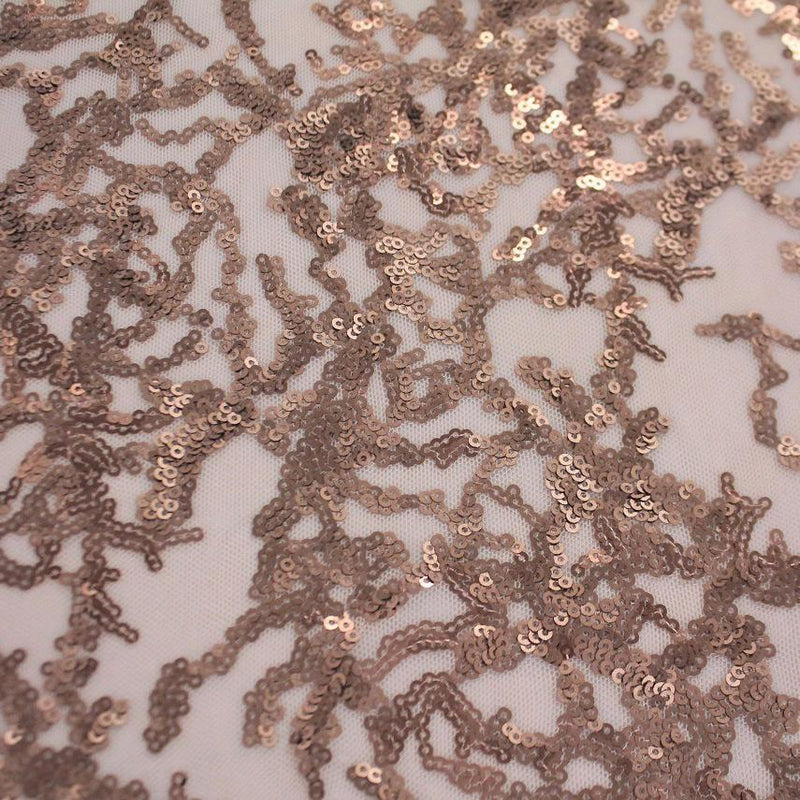 Coral Reef Stretch Mesh Sequin Fabric | Blue Moon Fabrics