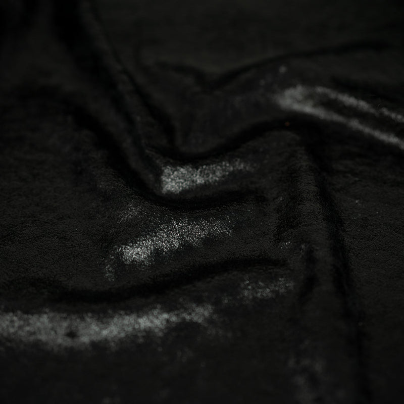 D Isis Foiled Stretch Velvet Fabric | Blue Moon Fabrics