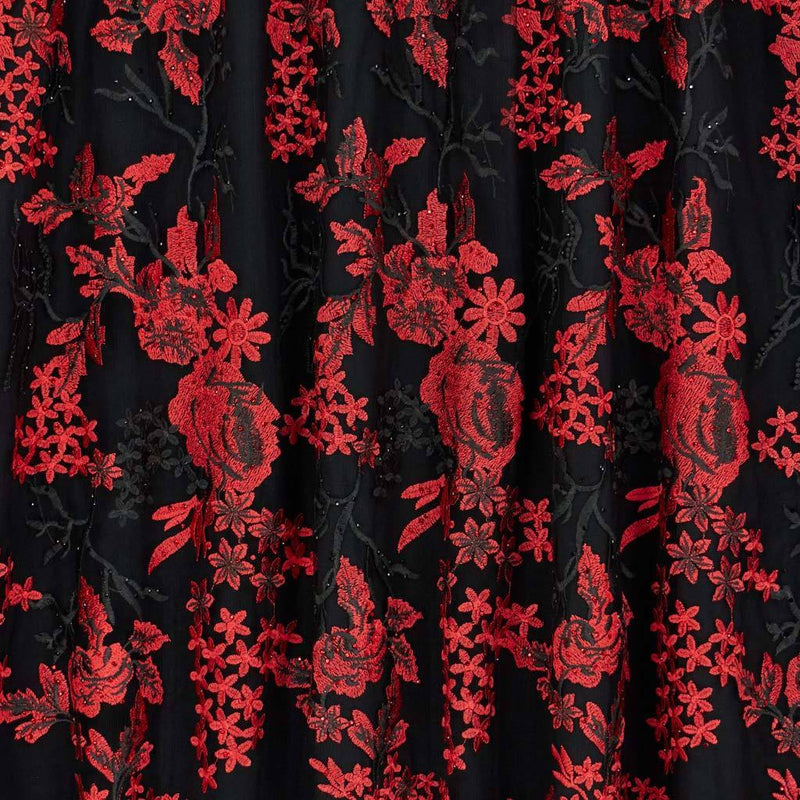 Eve Embroidered Mesh Fabric | Blue Moon Fabrics