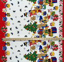 First measurement of Festive Friends Polyester Fabric