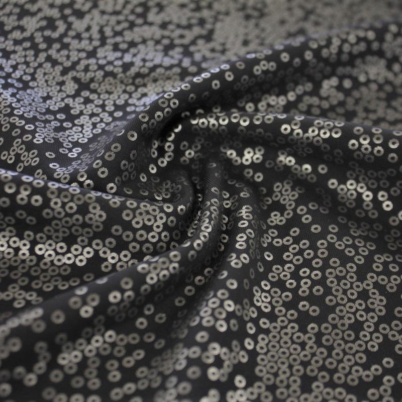 Flipside Foil Printed Superflex Heavy Compression Spandex Fabric | Blue Moon Fabrics
