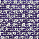 Purple color Hibiscus Palaka Cotton Fabric