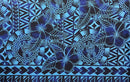 Light Blue & Navy Blue Hibiscus Sea Turtle Polyester Sarong