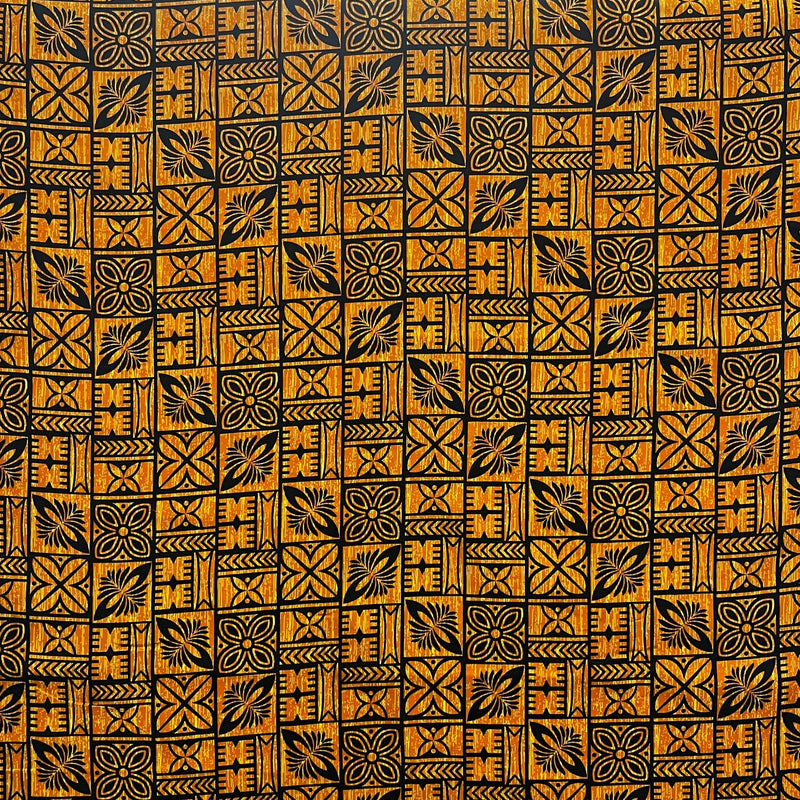 Traditional Polynesian Tapa Pattern Cotton Fabric | Islands Fabric