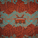 Monstera Double Border Fabric | Cotton