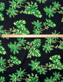 Emerald Jungle Peachskin Fabric | Islands Fabric