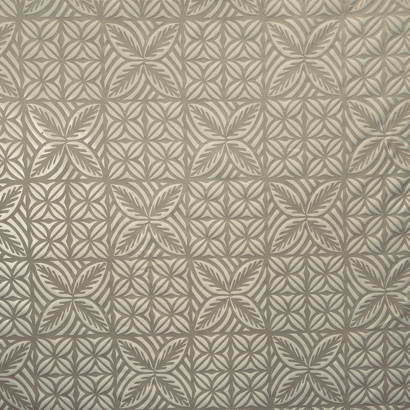 Geometric Floral Panel Polyester Foil Fabric | Islands Fabric