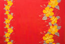 Hibiscus Double Border Polyester Fabric | Islands Fabric