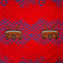 Monstera Double Border Fabric | Cotton