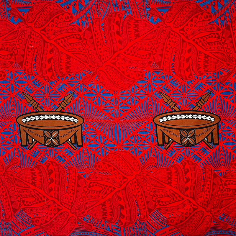 Monstera Double Border Fabric | Cotton