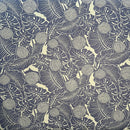 Durian Banana Monstera Leaves Fabric | Chambray (Denim Look)