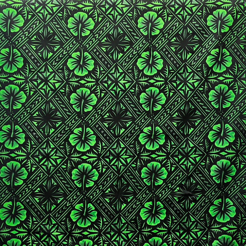 Traditional Tapa Hibiscus Cotton Fabric | Islands Fabric